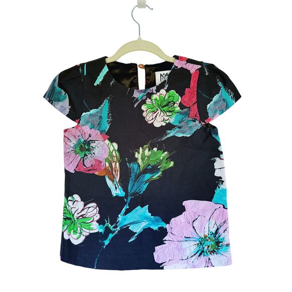 Milly Minis Paper Floral Chloe Top Little Girl's Blouse Size 10 Designer Kids - Picture 2 of 6